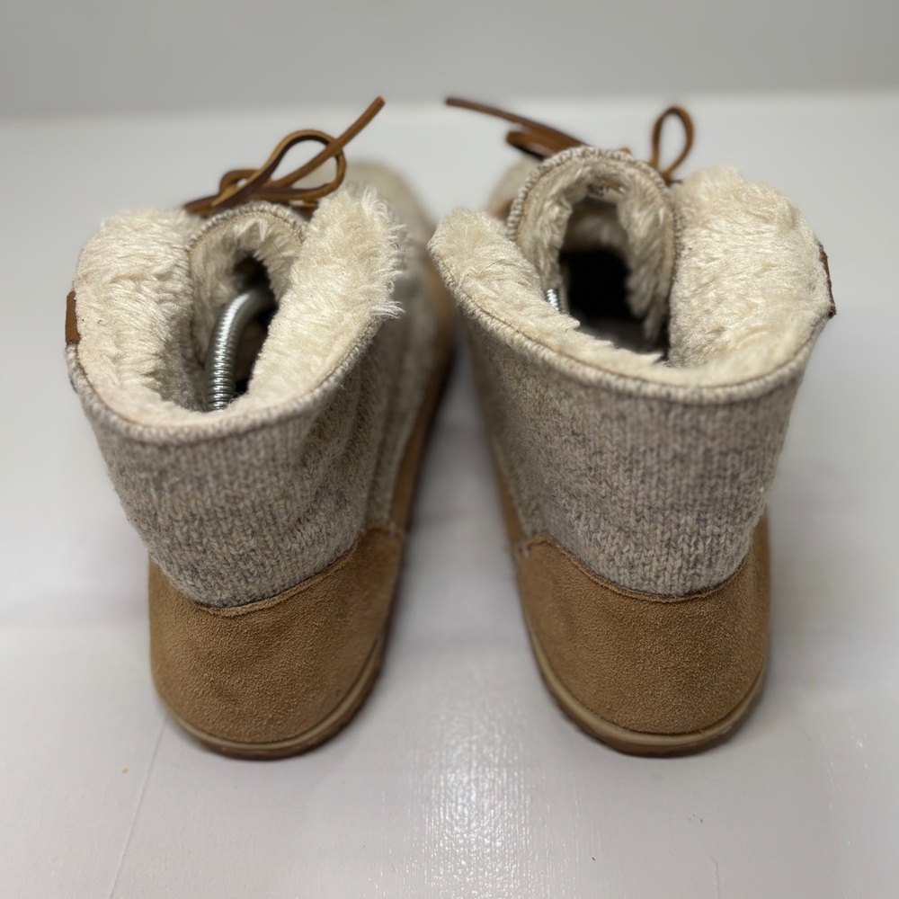 Minnetonka Torrey Slipper Booties tan and cream men’s size 10 - Picture 6 of 11